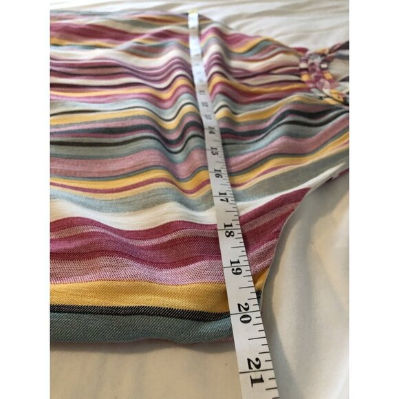 THML Women's Multicolor Striped Halter Dress M Tassels Party Summer Bohemian - Picture 8 of 9